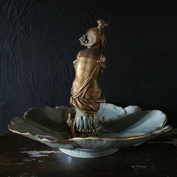 Antique Art Nouveau Woman Centerpiece Raoul Francois Larche, France (1860-1912) - Picture 4 of 12